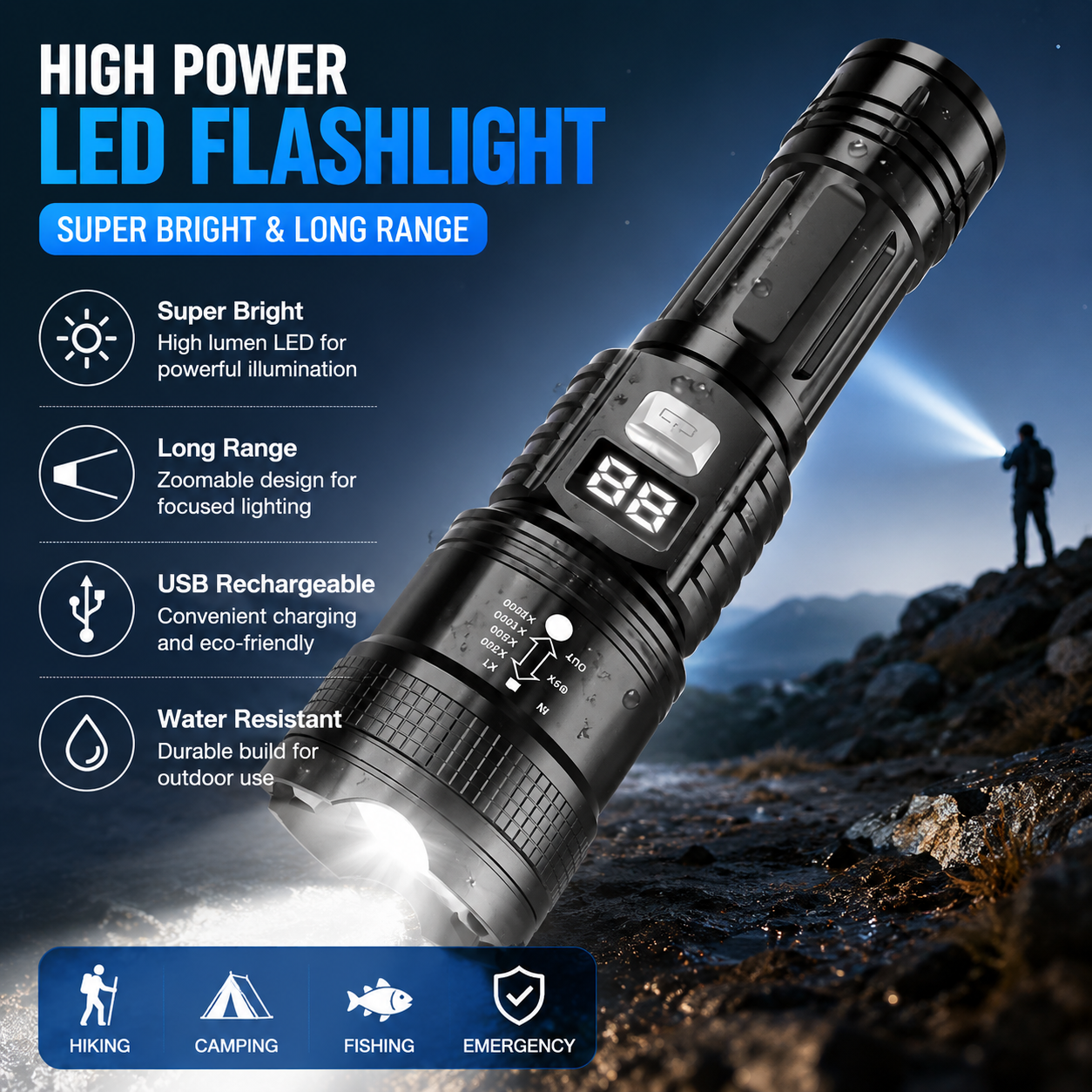 P50 High Brightness Flashlight - Outdoor Lighting Quality 评论和价格
