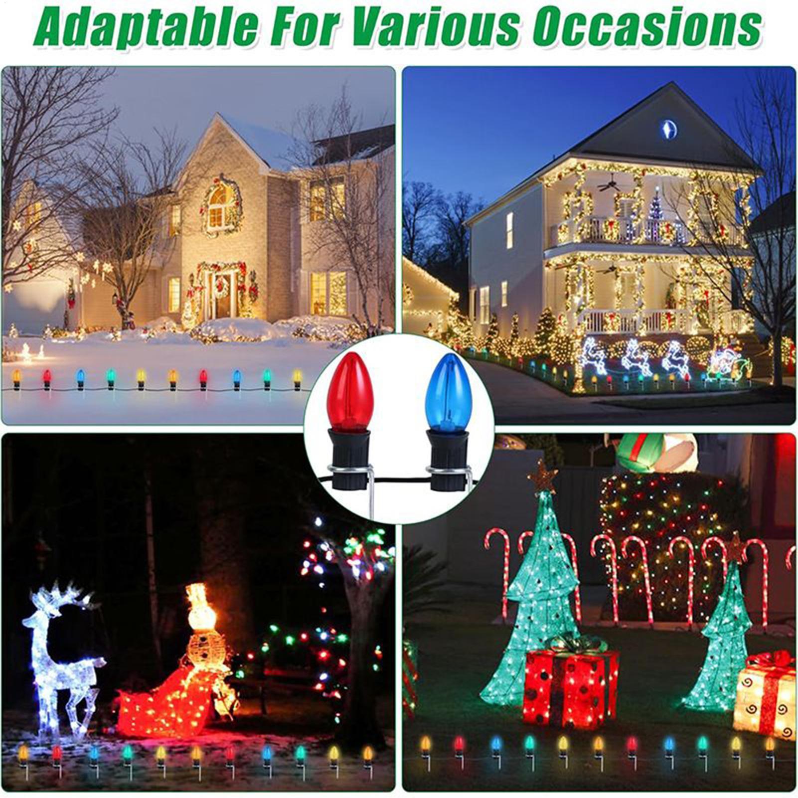 Christmas Light Stakes For Yar - Outdoor Lighting Yard Stakes 评论和价格