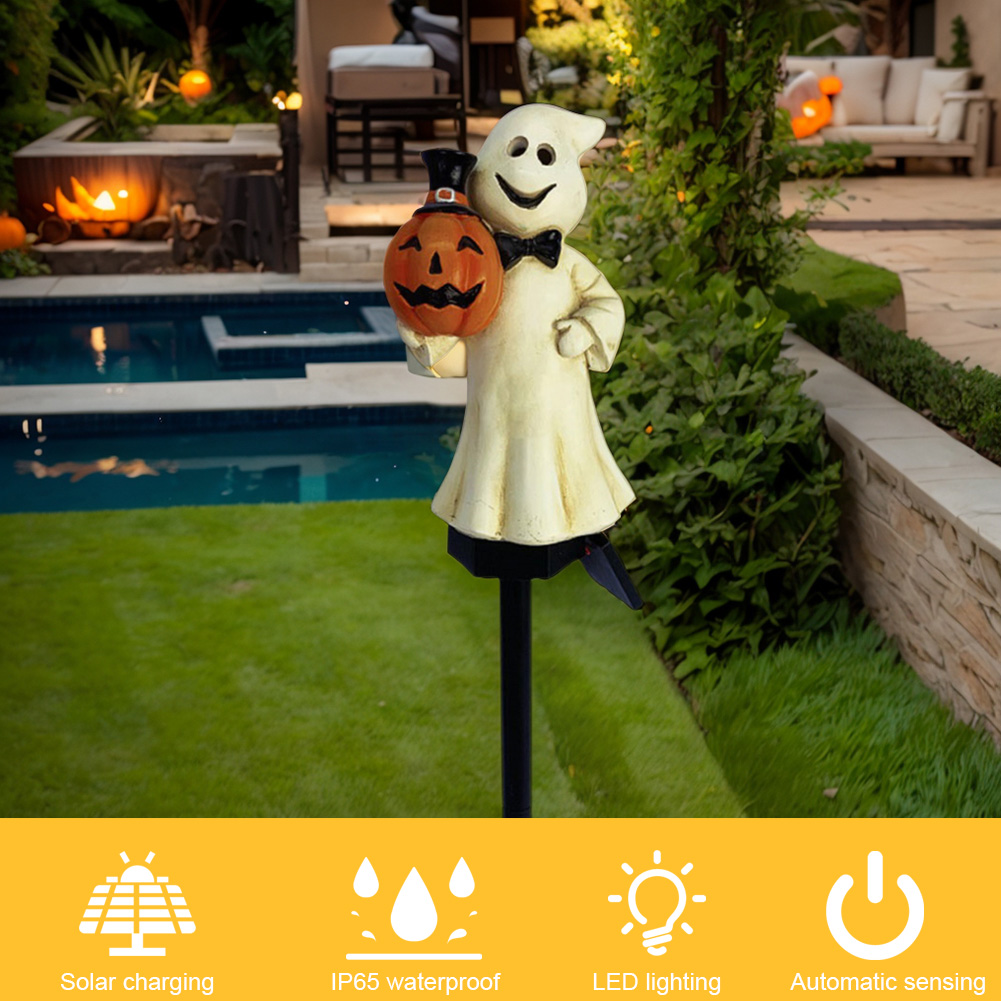 Outdoor Halloween Ghosts Pathw - Outdoor Lighting Yard Stakes 评论和价格