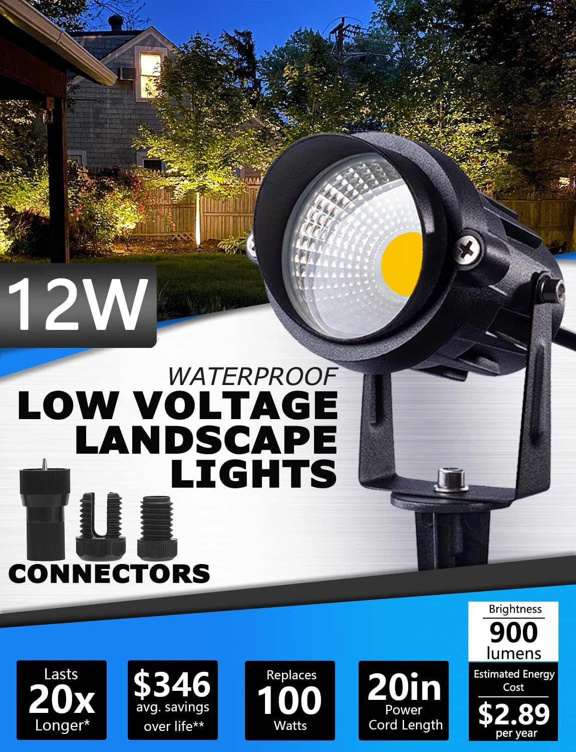 12W Low Voltage LED Landscape  - Outdoor Lighting Pathway 评论和价格