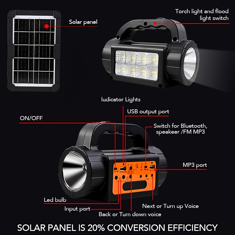 Solar Rechargeable Camping Lig - Outdoor Lighting Usb 评论和价格