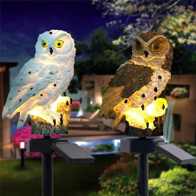 Solar Owl Statue Garden Light  - Outdoor Lighting Electric 评论和价格