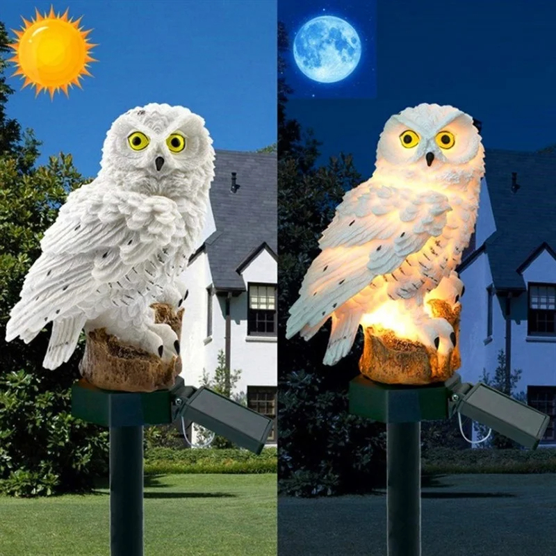 Solar Owl Statue Garden Light  - Outdoor Lighting Electric 评论和价格