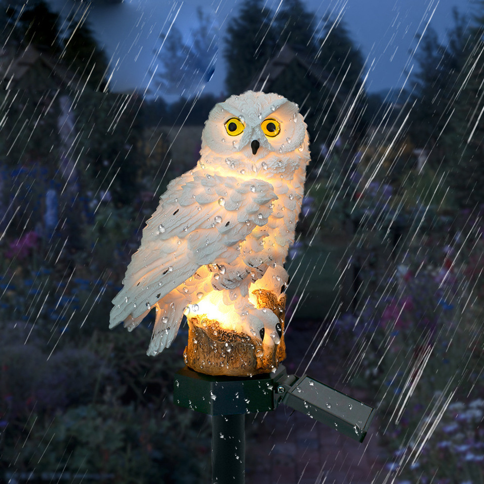 Solar Owl Statue Garden Light  - Outdoor Lighting Electric 评论和价格