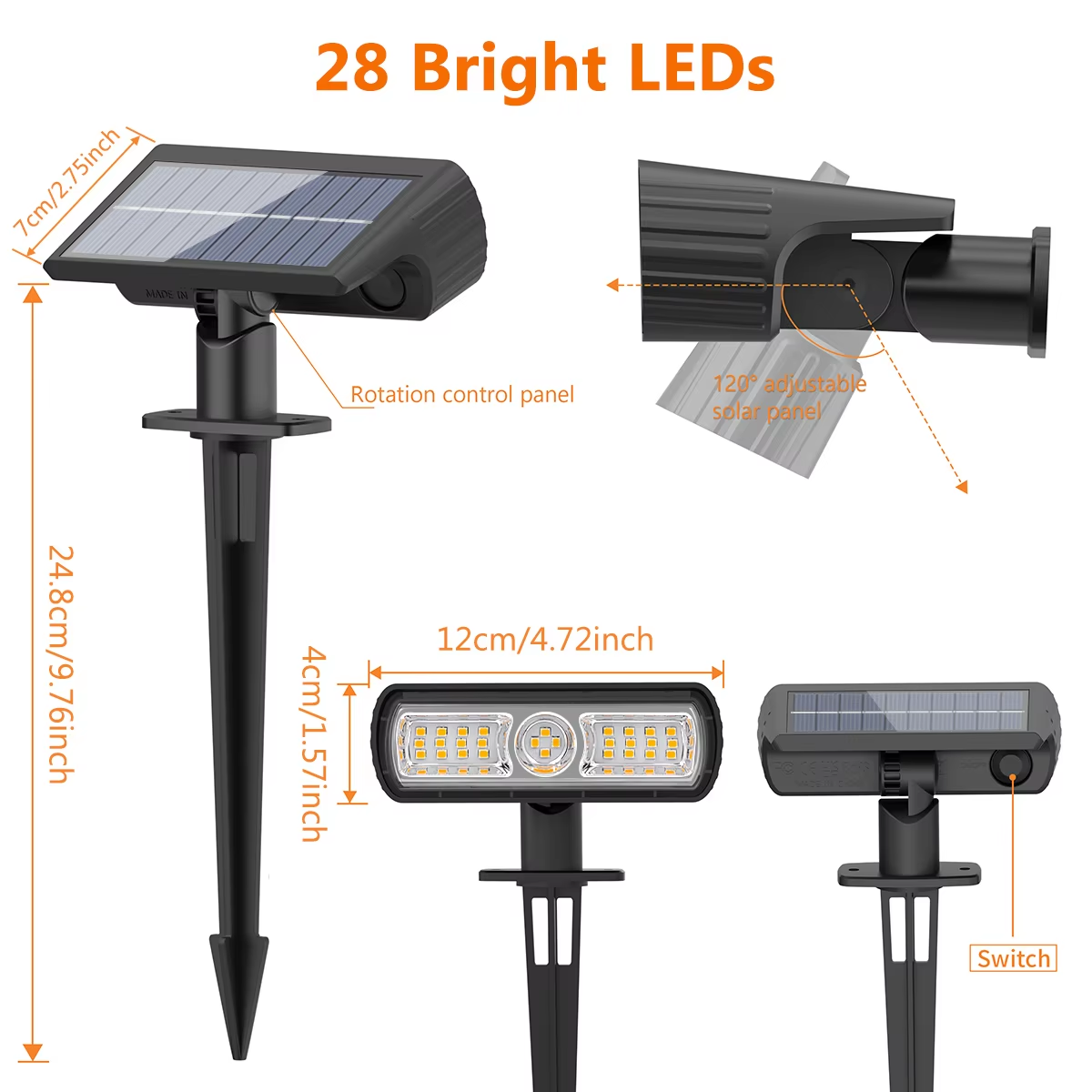 4 Pack Solar Landscape Spot Li - Outdoor Lighting Pathway 评论和价格