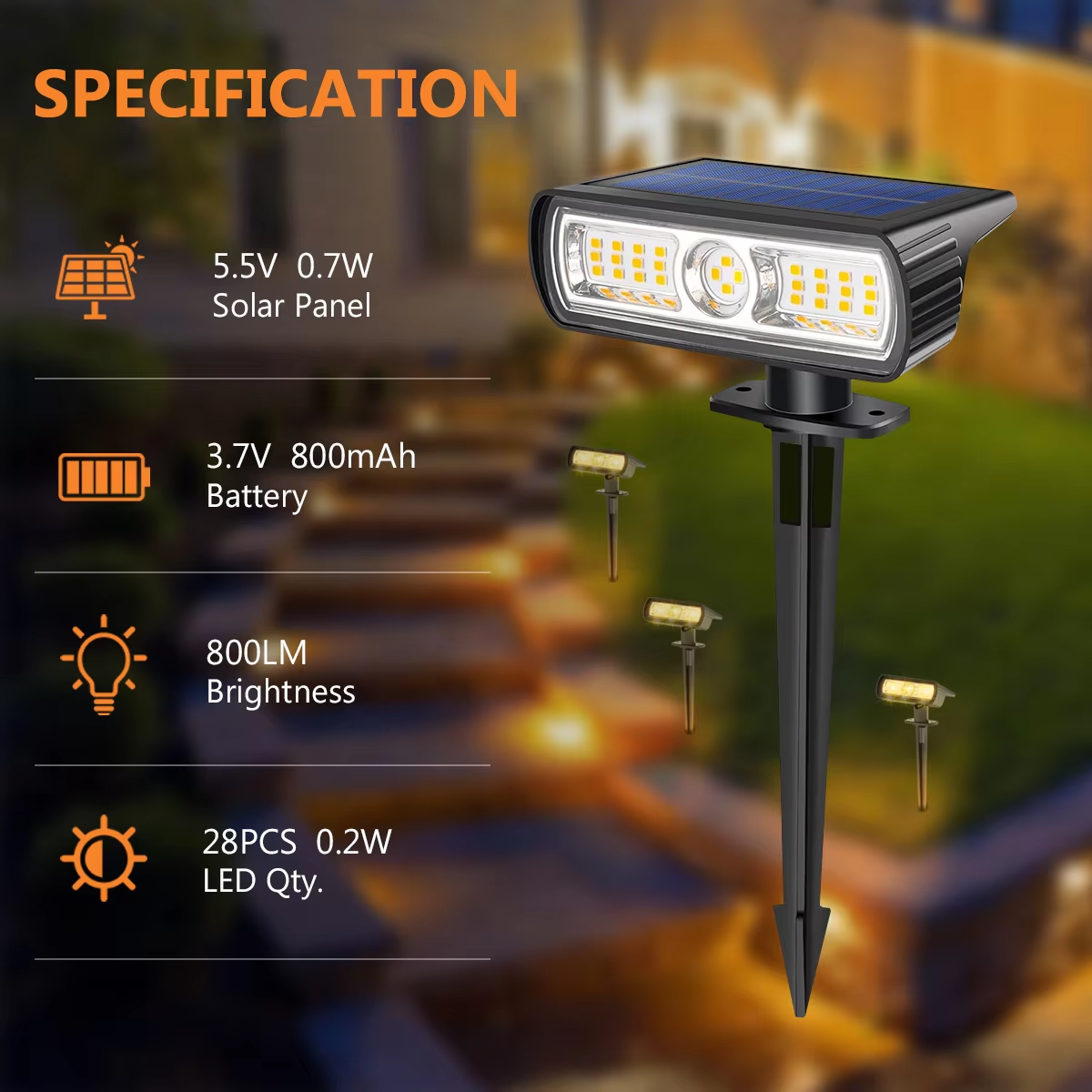 4 Pack Solar Landscape Spot Li - Outdoor Lighting Pathway 评论和价格