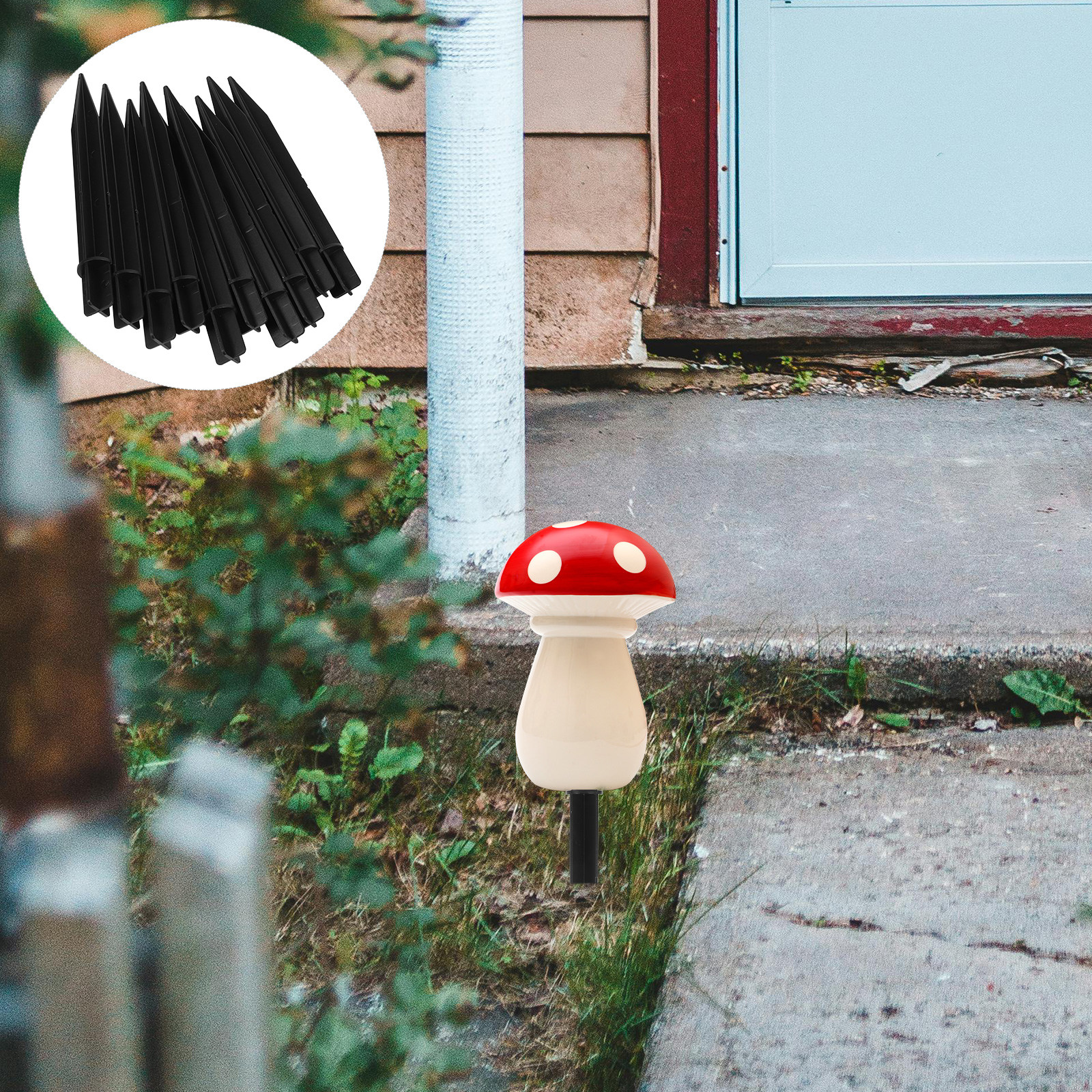 10Pcs ABS Plastic Ground Stake - Outdoor Lighting Yard Stakes 评论和价格