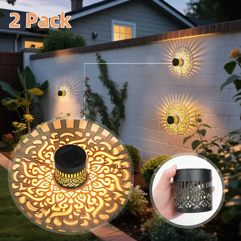 Solar Wall Lights solar hollow - Outdoor Lighting For Christmas 评论和价格