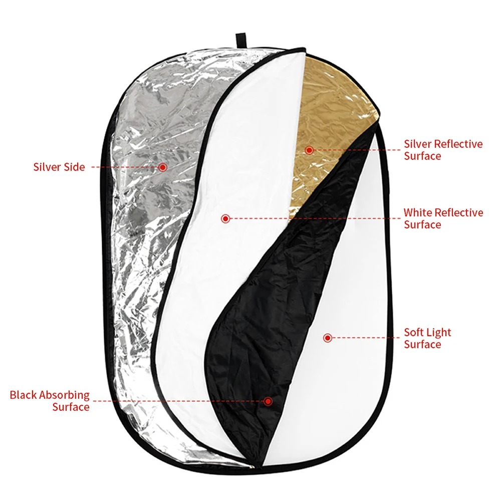 60/80/110CM 5-in-1 Collapsible - Outdoor Lighting For Photography 评论和价格