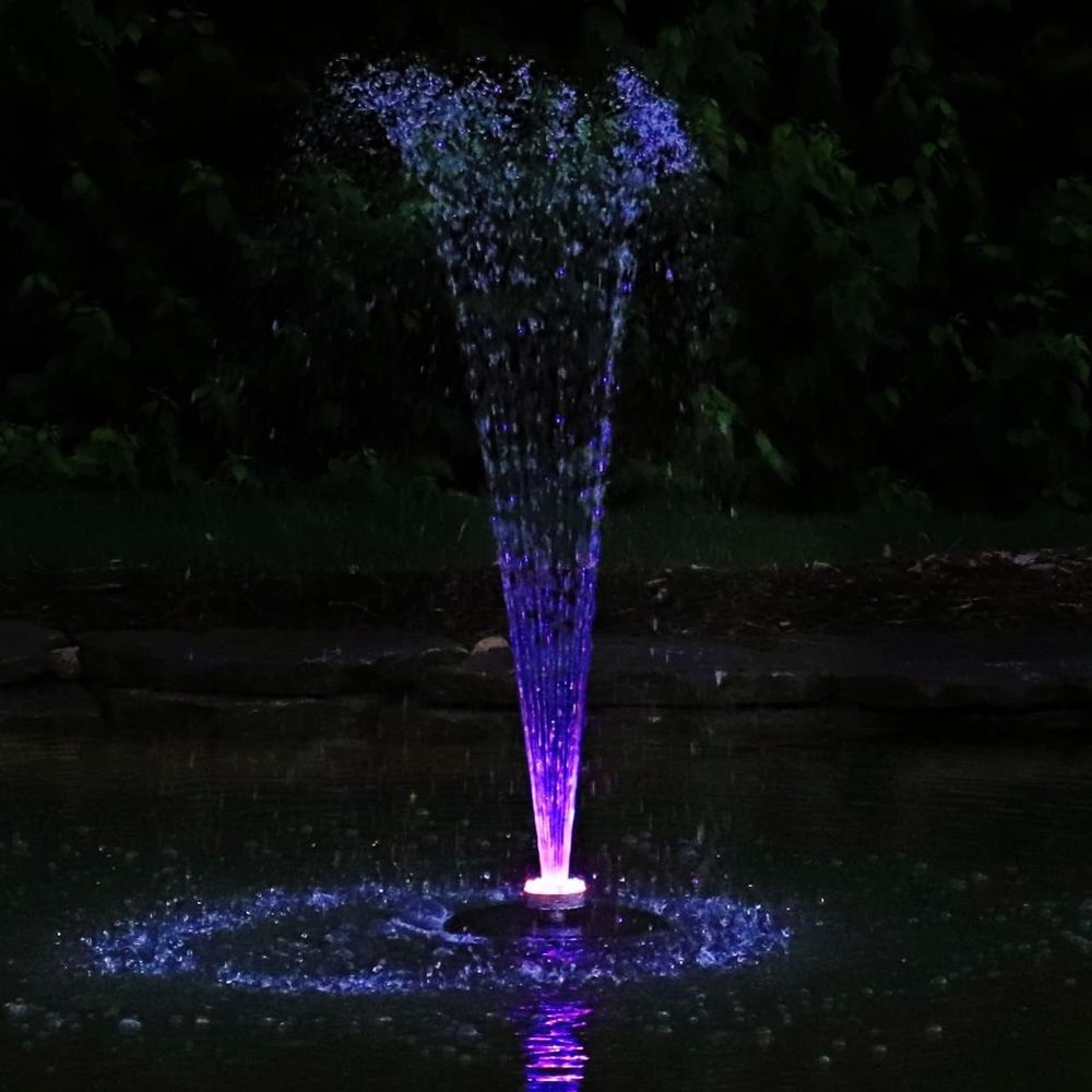 Small loating ountain with 48  - Pond Light Submersible 评论和价格