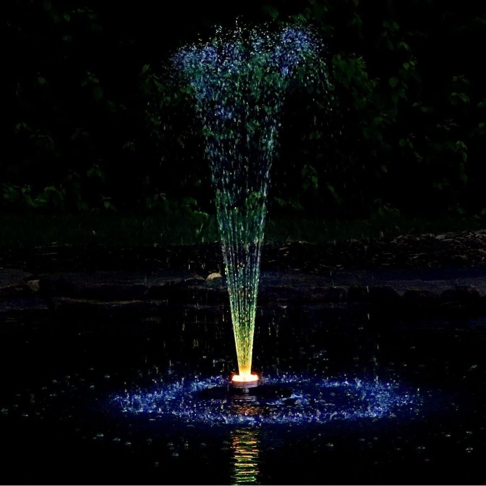 Small loating ountain with 48  - Pond Light Submersible 评论和价格