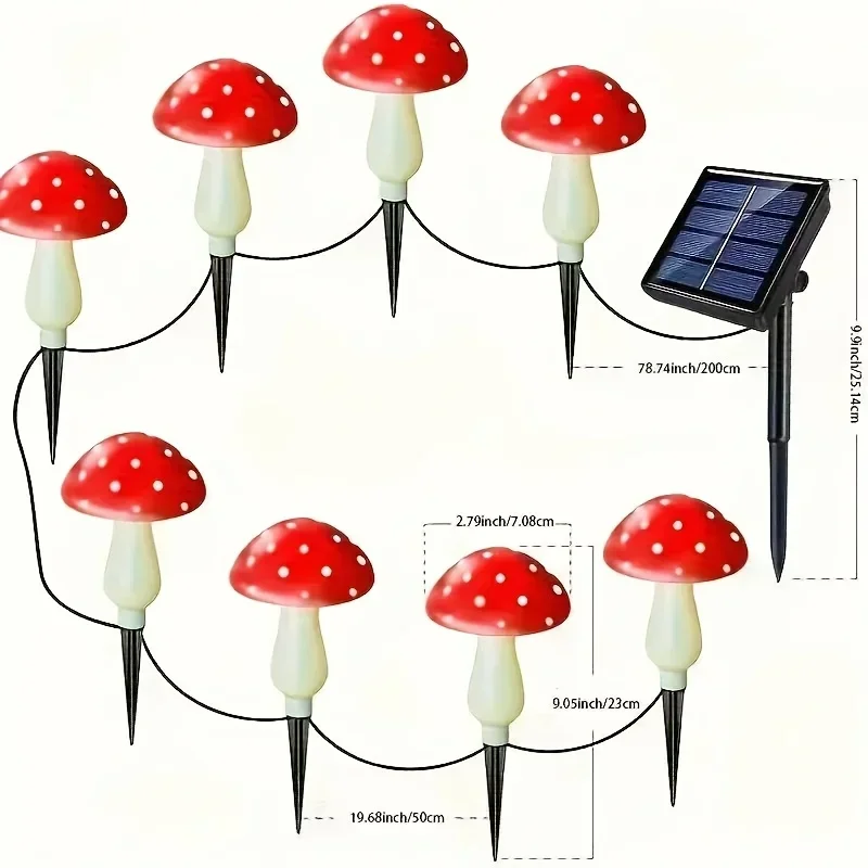 8/12/20 Head Solar Mushroom Li - Outdoor Lighting Yard Stakes 评论和价格