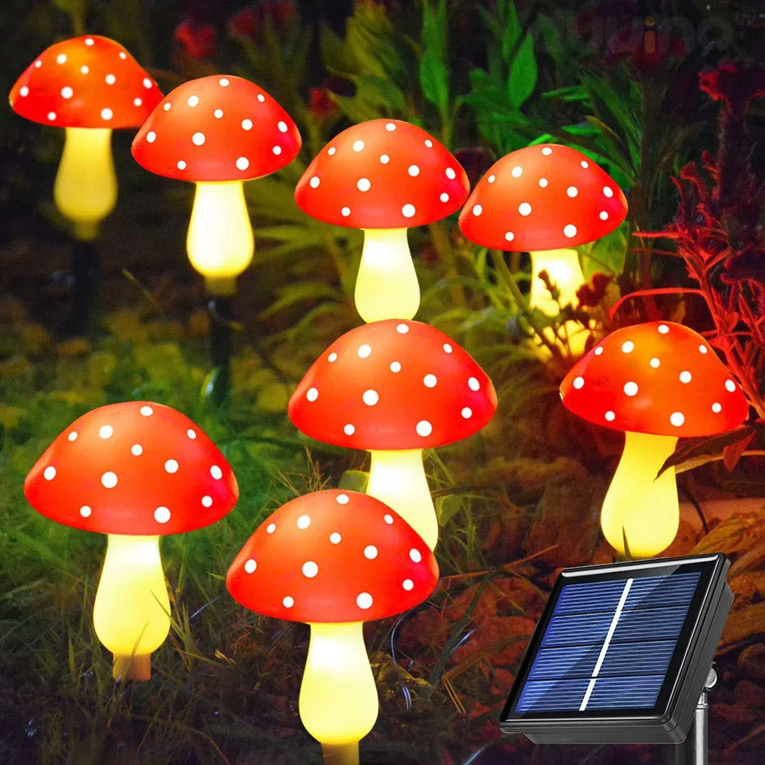 8/12/20 Head Solar Mushroom Li - Outdoor Lighting Yard Stakes 评论和价格