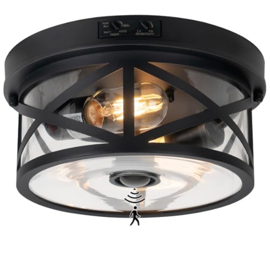 Motion Sensor Outdoor Ceiling  - Outdoor Lighting Fixtures 评论和价格