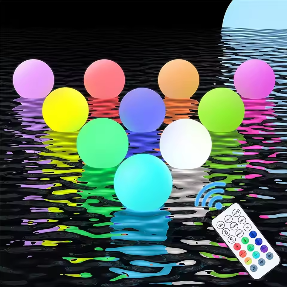 1-5PCS Floating Pool Lights wi - Pond Light Submersible 评论和价格