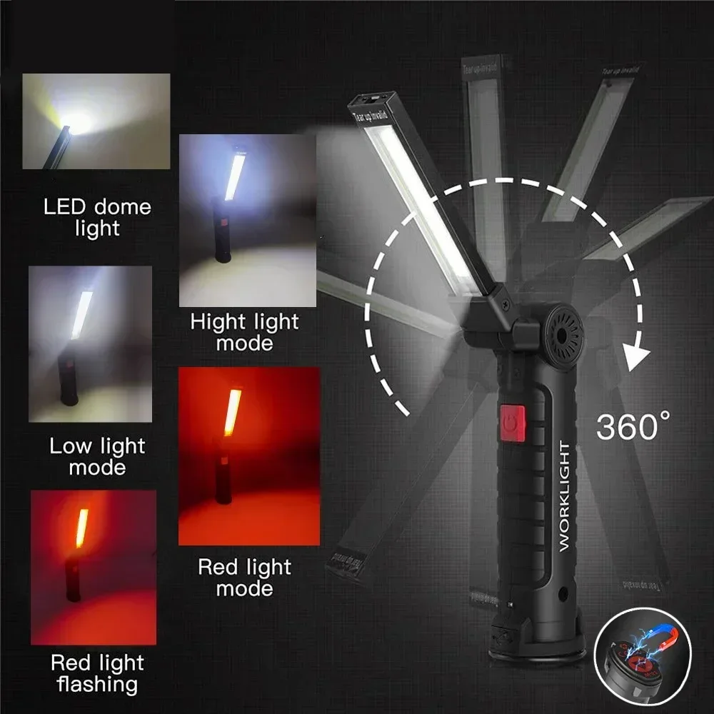 LED COB Flashlight USB Recharg - Outdoor Lighting Electric 评论和价格