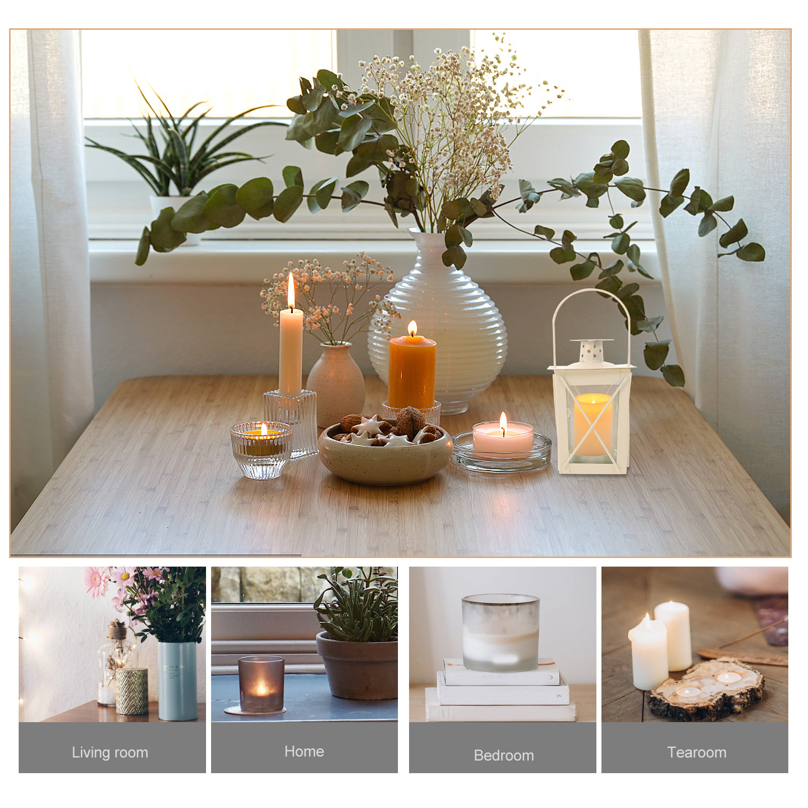 Sturdy Iron Lantern for Tea Li - Lighting Wedding Outdoor 评论和价格