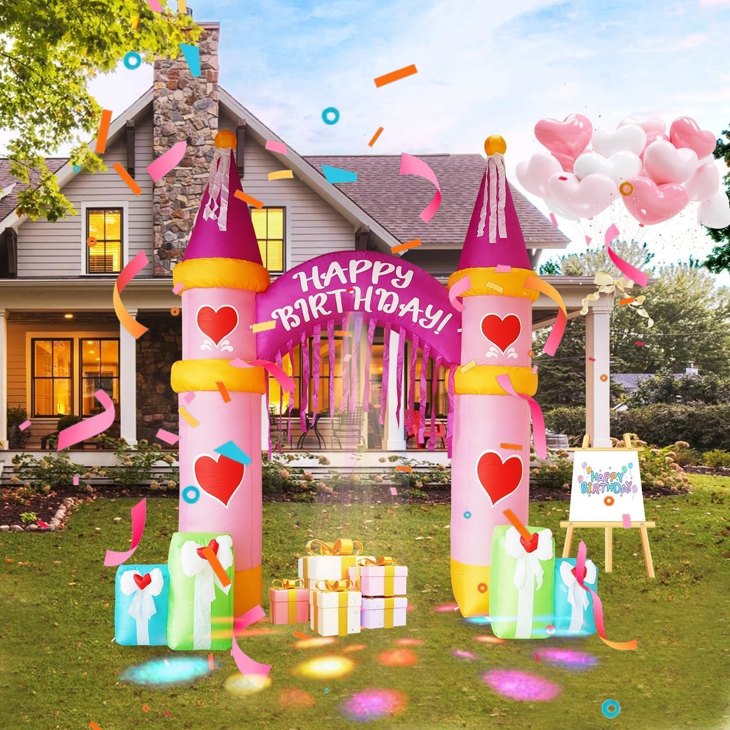 10 FT Inflatable Archway Castl - Lighting Wedding Outdoor 评论和价格