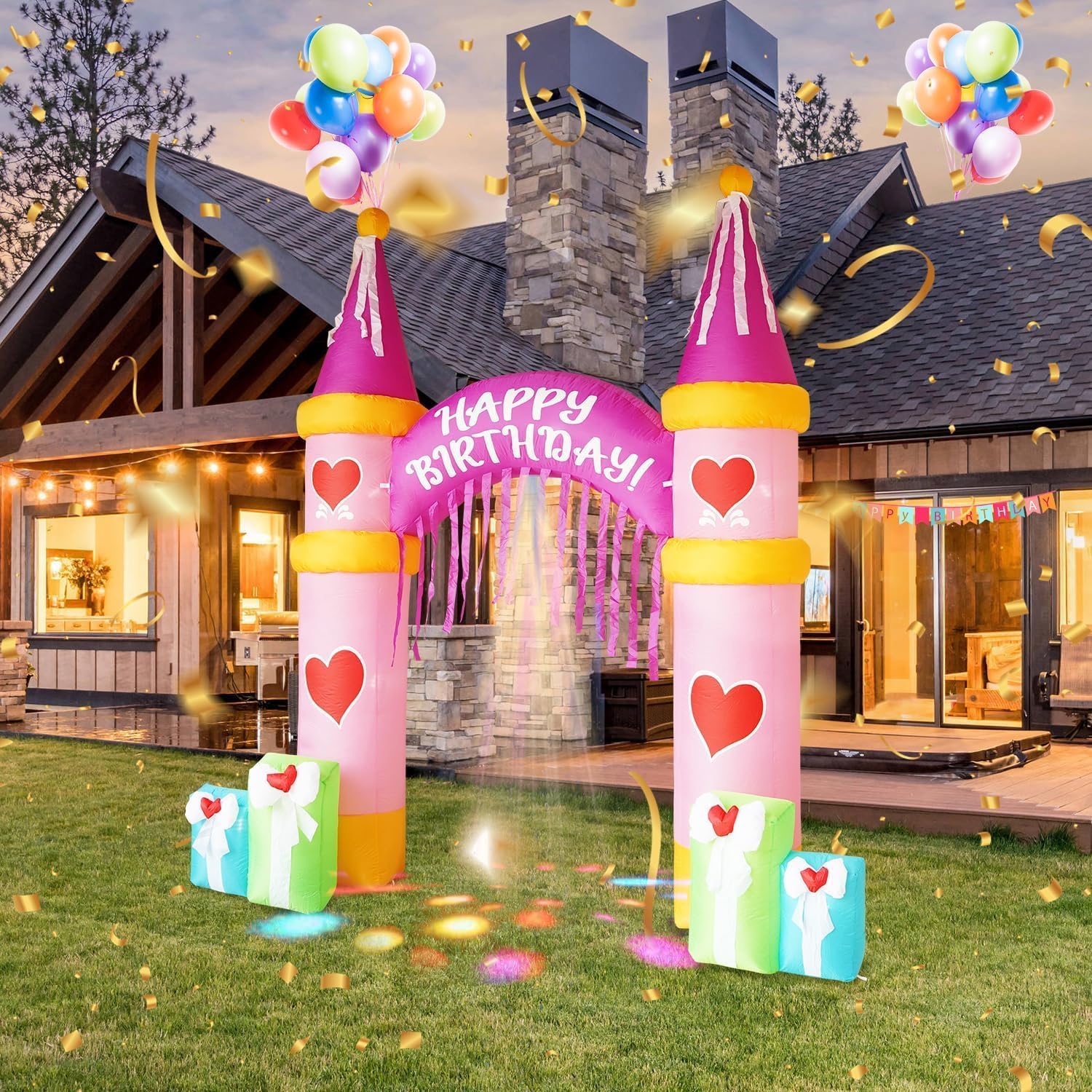 10 FT Inflatable Archway Castl - Lighting Wedding Outdoor 评论和价格