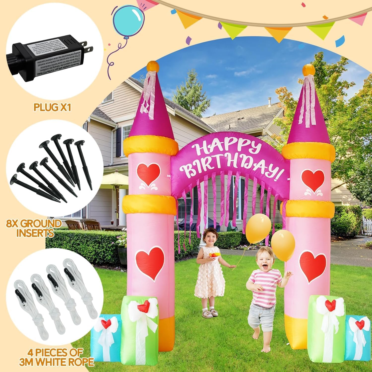 10 FT Inflatable Archway Castl - Lighting Wedding Outdoor 评论和价格