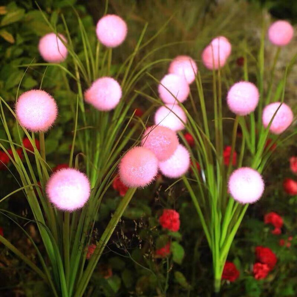 1/2PCs Pom-Pom Solar LED Stake - Outdoor Lighting Yard Stakes 评论和价格