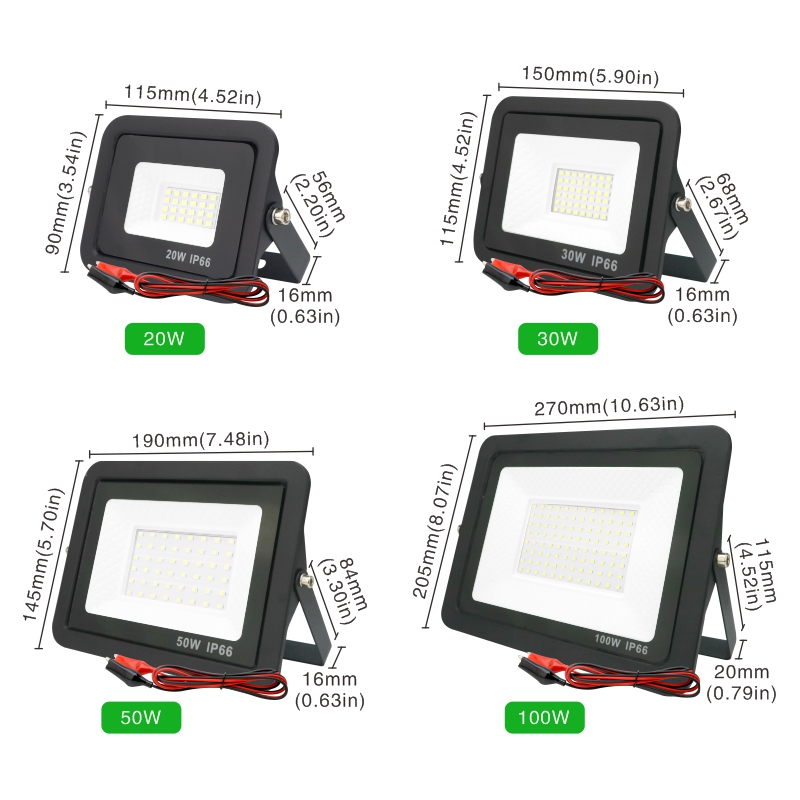 20W 30W 50W 100W DC12V Led Flo - Outdoor Lighting Volt 评论和价格