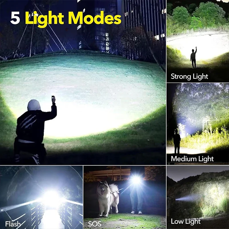 High Power LED Flashlight Rech - Outdoor Lighting Electric 评论和价格