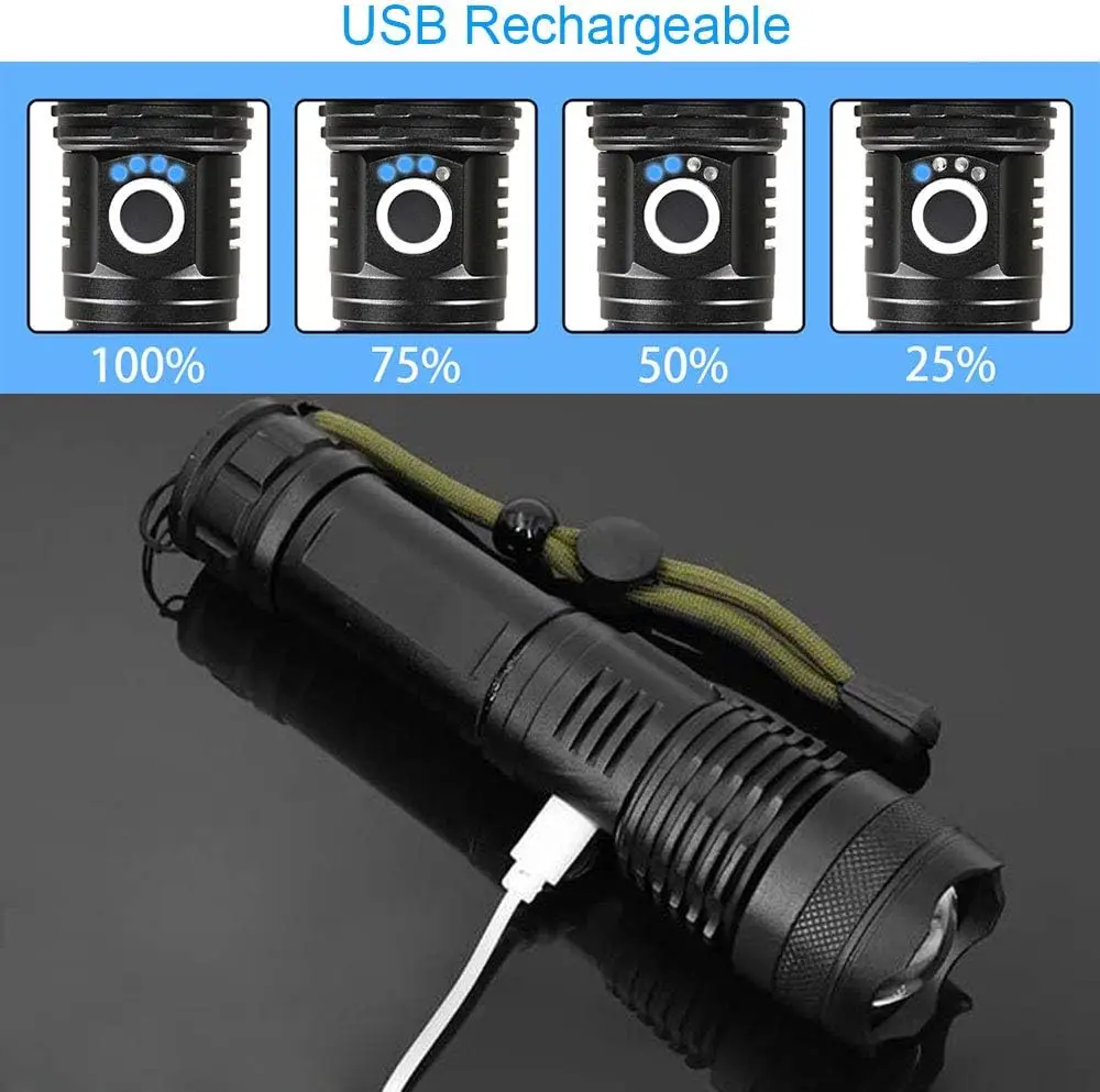 High Power LED Flashlight Rech - Outdoor Lighting Electric 评论和价格