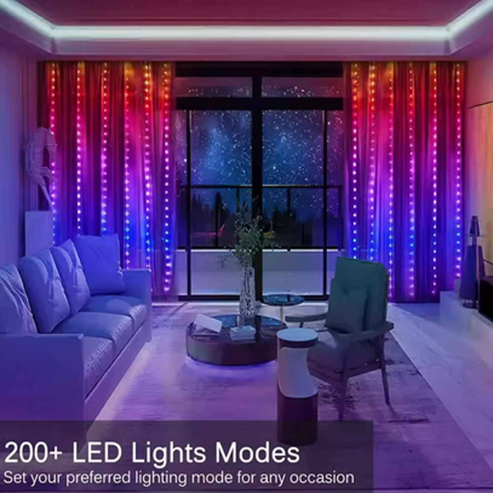 3M RGB Smart LED Curtain Light - Lighting Wedding Outdoor 评论和价格