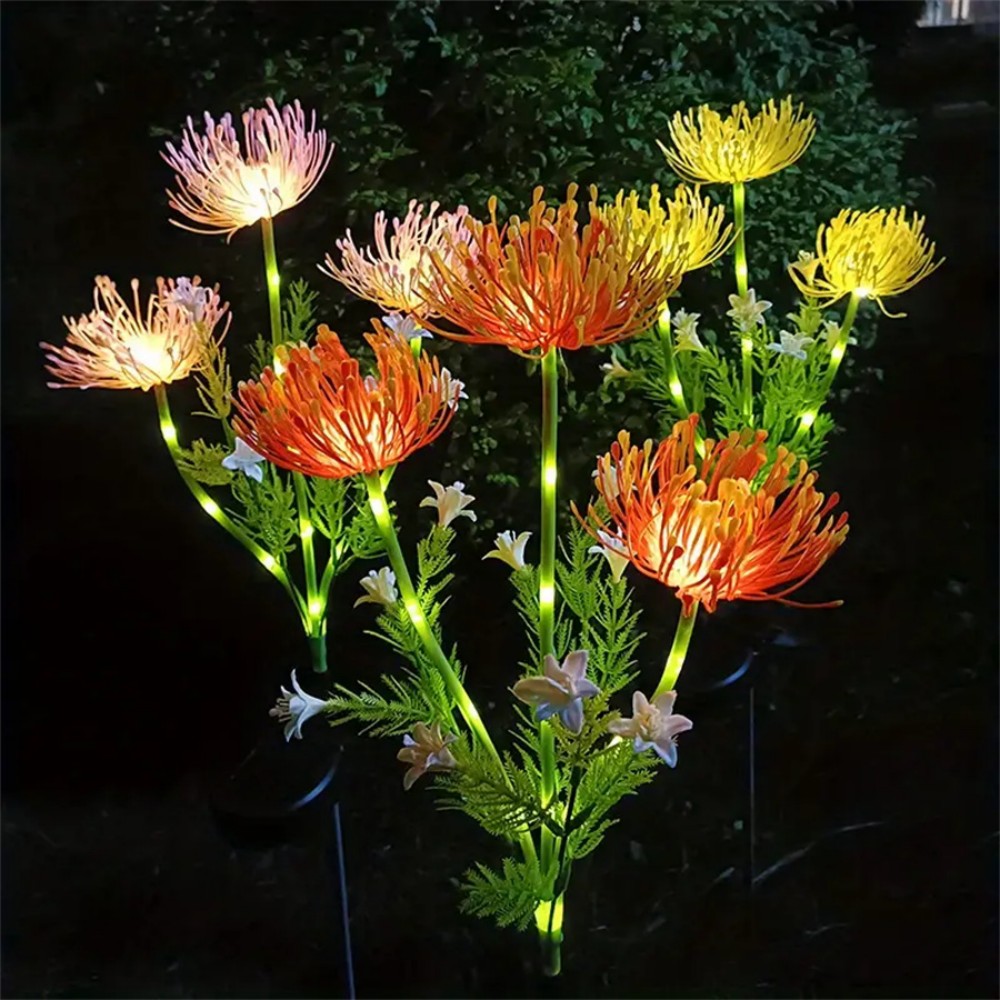 Solar Spider Lily Flower Groun - Outdoor Lighting Yard Stakes 评论和价格
