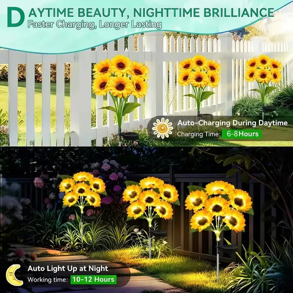  Solar Flowers Lights Outdoor - Outdoor Lighting Yard Stakes 评论和价格